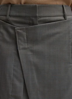 Grant Crossdye Suiting Wrap Trouser Skirt-Tibi Clearance
