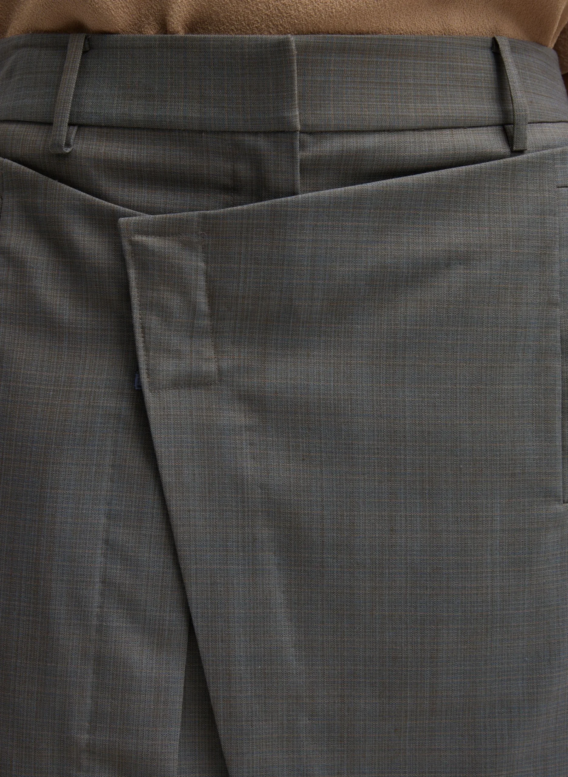 Grant Crossdye Suiting Wrap Trouser Skirt-Tibi Clearance