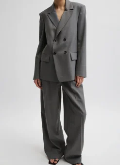 Grant Suiting Double Breasted Blazer-Tibi Discount