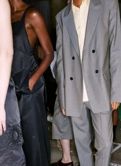 Grant Suiting Double Breasted Blazer-Tibi Discount