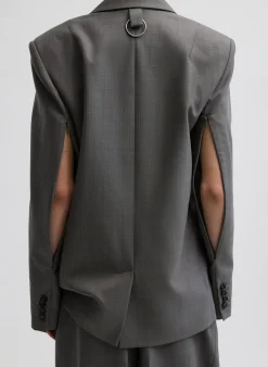 Grant Suiting Double Breasted Blazer-Tibi Discount