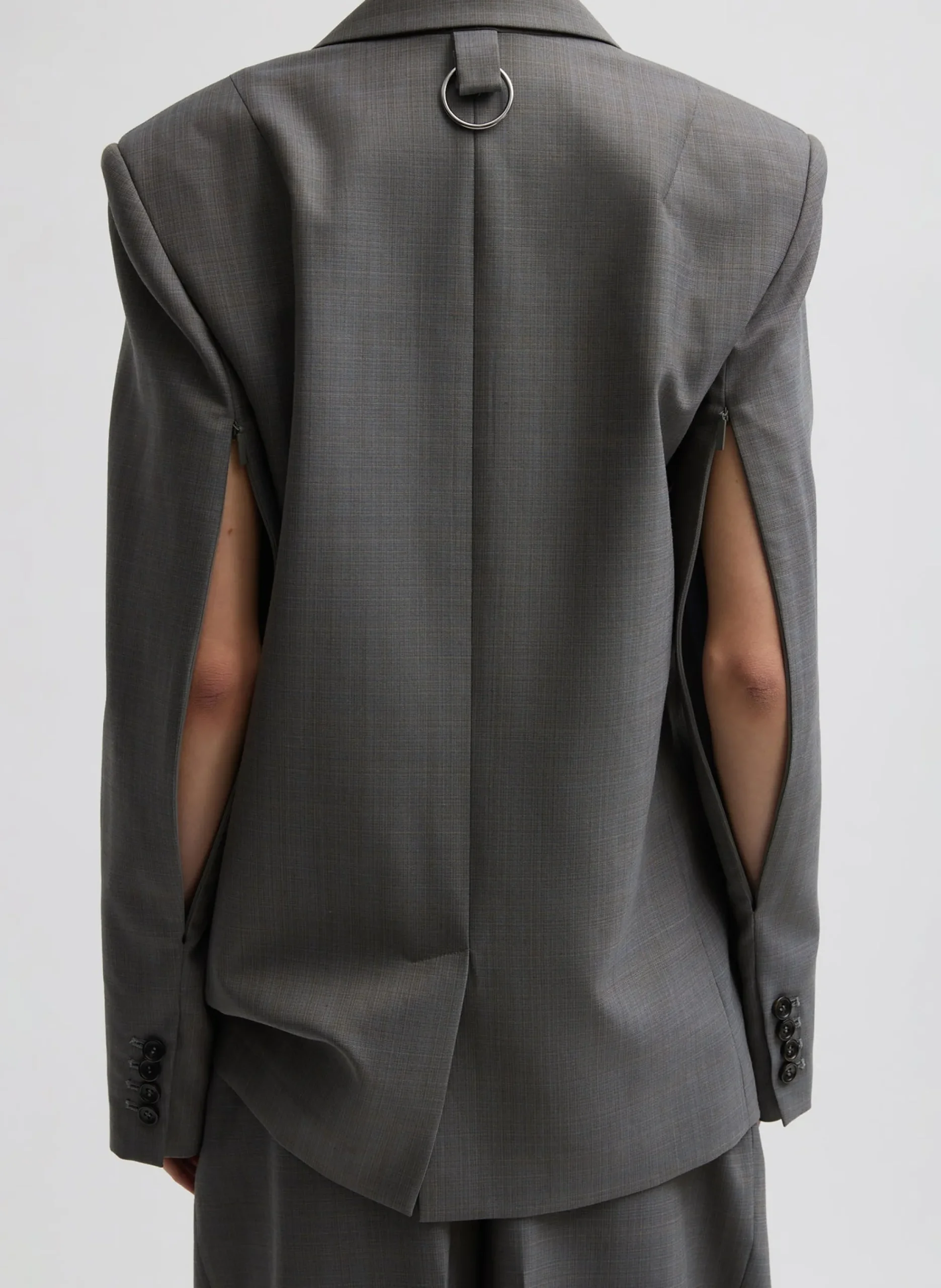 Grant Suiting Double Breasted Blazer-Tibi Discount