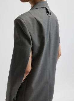 Grant Suiting Double Breasted Blazer-Tibi Discount