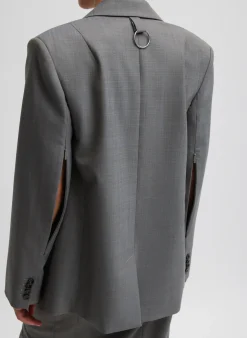 Grant Suiting Double Breasted Blazer-Tibi Discount