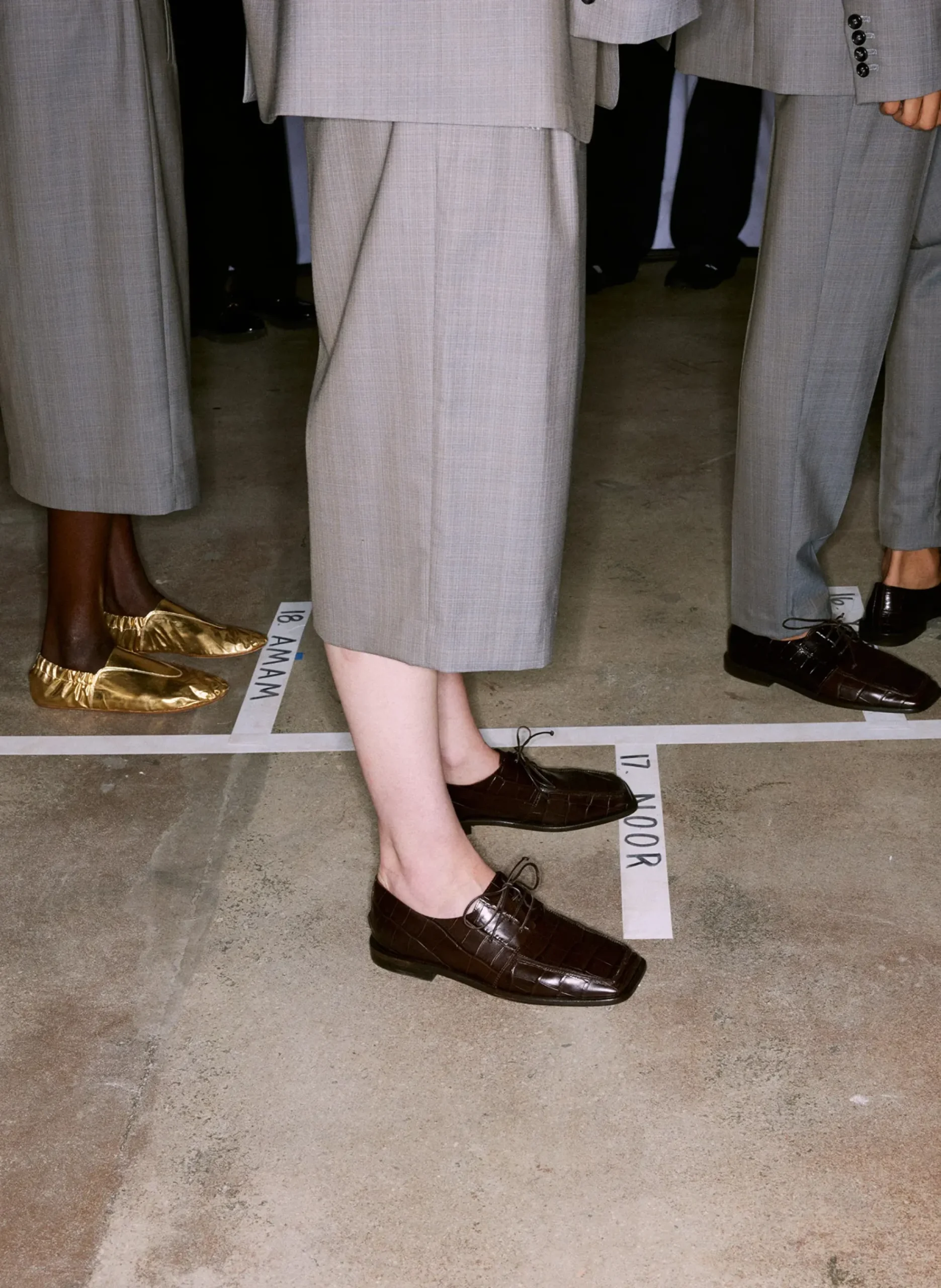 Grant Suiting Fold Over Long Short-Tibi Clearance