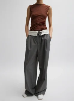 Grant Suiting Fold Over Trouser-Tibi Online