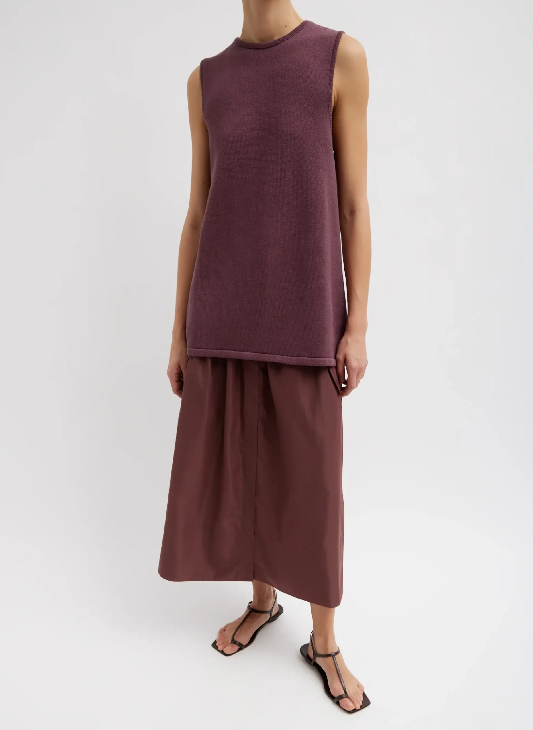 Italian Sporty Nylon Full Skirt-Tibi New