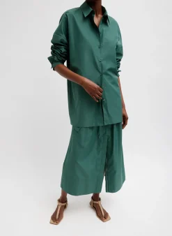 Italian Sporty Nylon Shirt With Cocoon Back-Tibi Sale