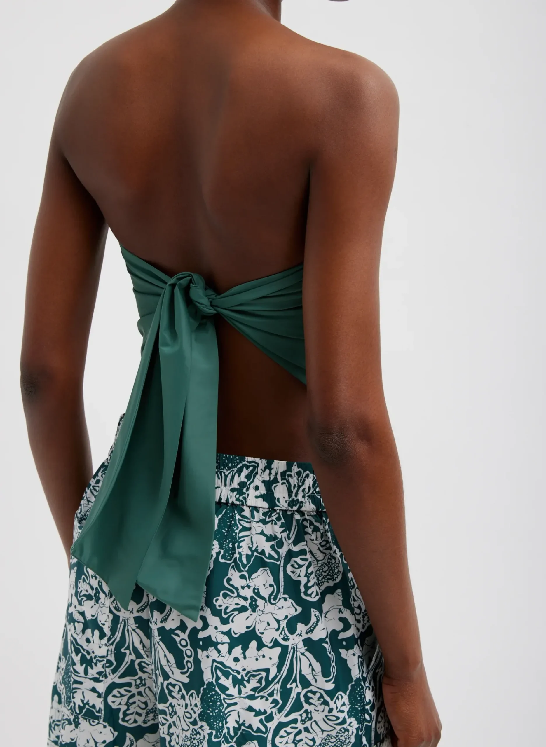 Italian Sporty Nylon Strapless Bandeau-Tibi New