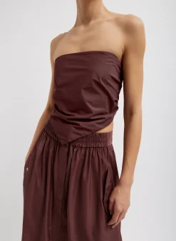 Italian Sporty Nylon Strapless Bandeau-Tibi New