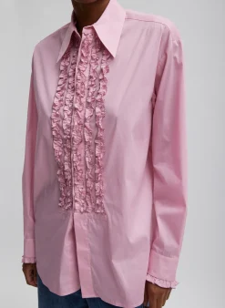 Light Weight Cotton Nylon Easy Tuxedo Shirt-Tibi Sale