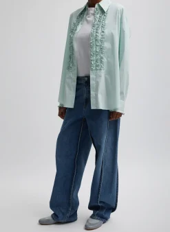 Light Weight Cotton Nylon Easy Tuxedo Shirt-Tibi Best