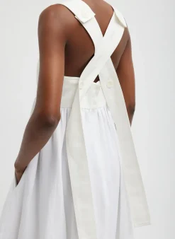 Linen Cotton Voile Sculpted Dress-Tibi Clearance