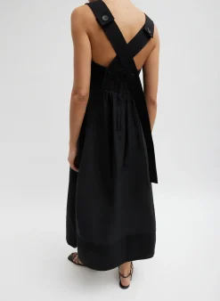 Linen Cotton Voile Sculpted Dress-Tibi Clearance