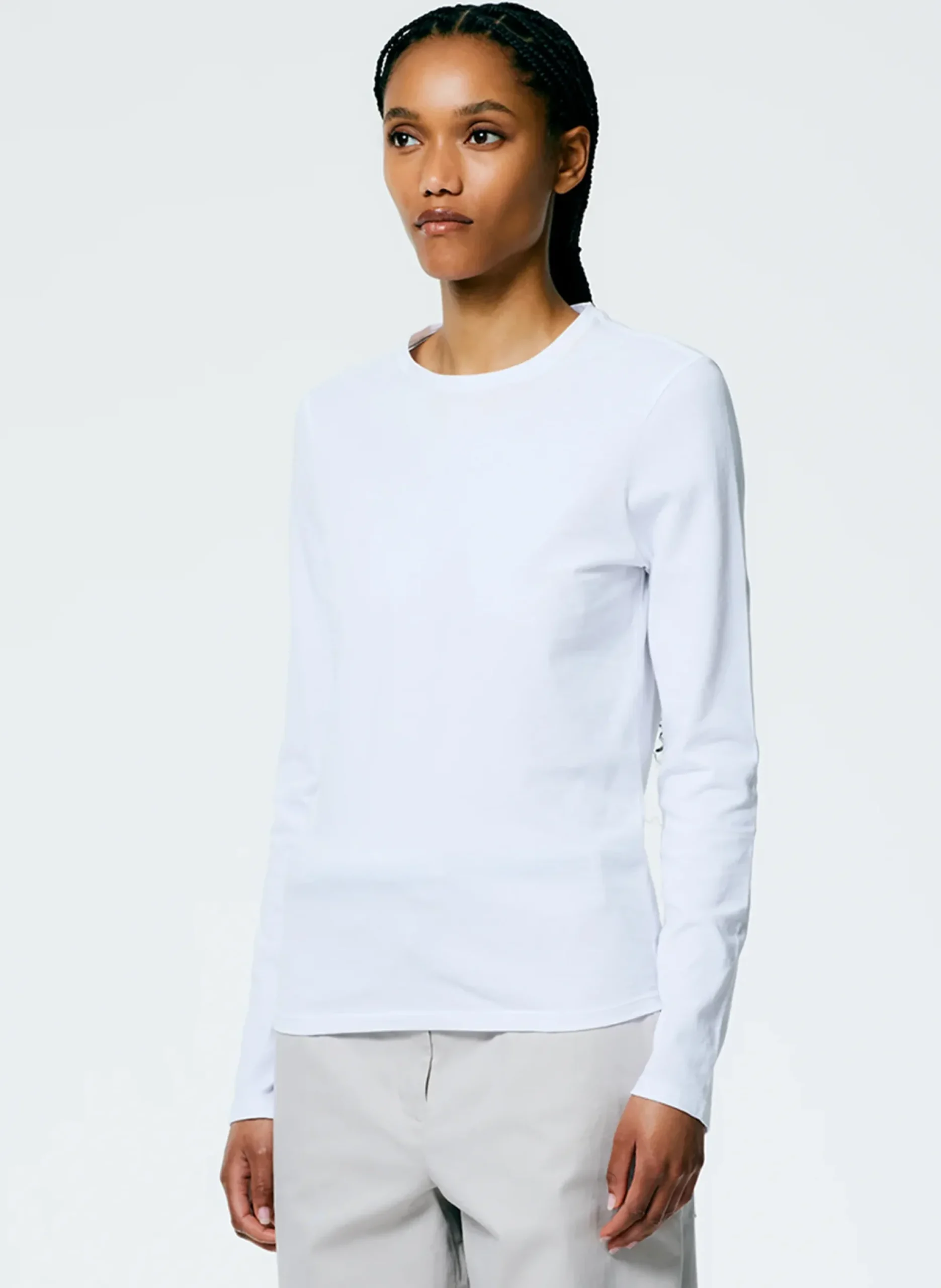 Long Sleeve Fitted T-Shirt-Tibi New
