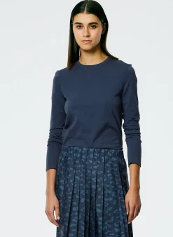 Long Sleeve Fitted T-Shirt-Tibi Online