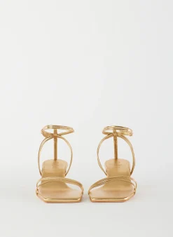 Metallic Nappa Harper Sandal-Tibi Clearance