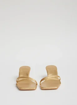 Metallic Nappa Jim Sandal-Tibi Fashion