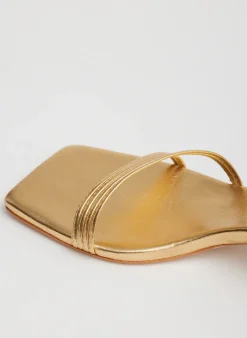 Metallic Nappa Jim Sandal-Tibi Fashion