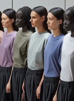 Mock Neck Unisex T-Shirt-Tibi Fashion