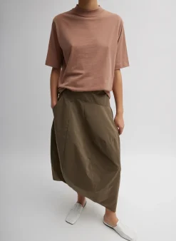 Mock Neck Unisex T-Shirt-Tibi Discount