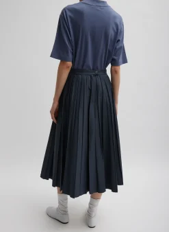 Mock Neck Unisex T-Shirt-Tibi Outlet