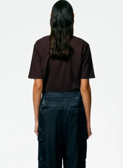 Mock Neck Unisex T-Shirt-Tibi Clearance
