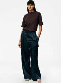 Mock Neck Unisex T-Shirt-Tibi Clearance