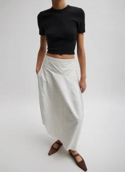 Nylon Asymmetrical Balloon Skirt-Tibi Outlet