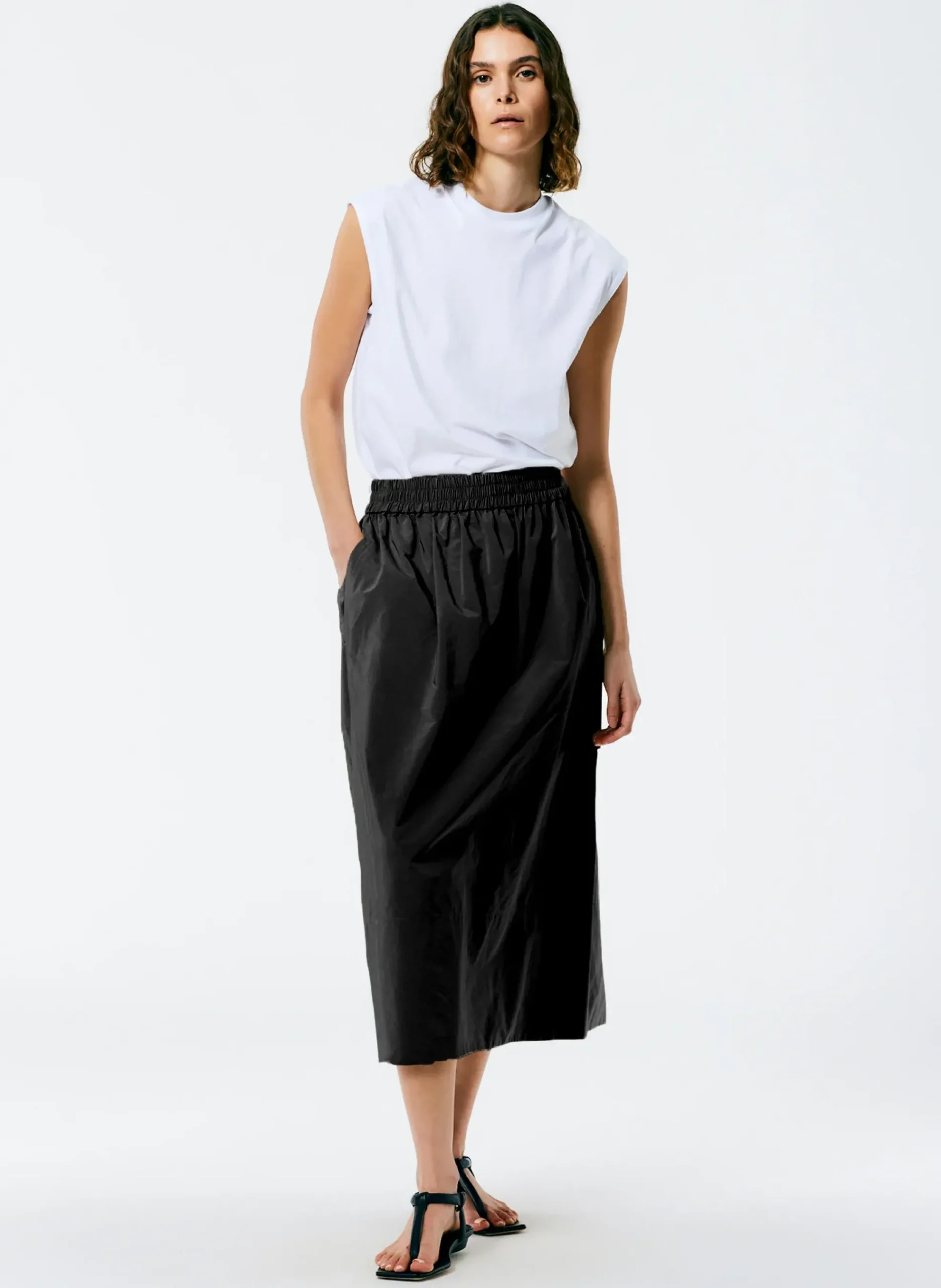 Nylon Pull On Full Skirt-Tibi New