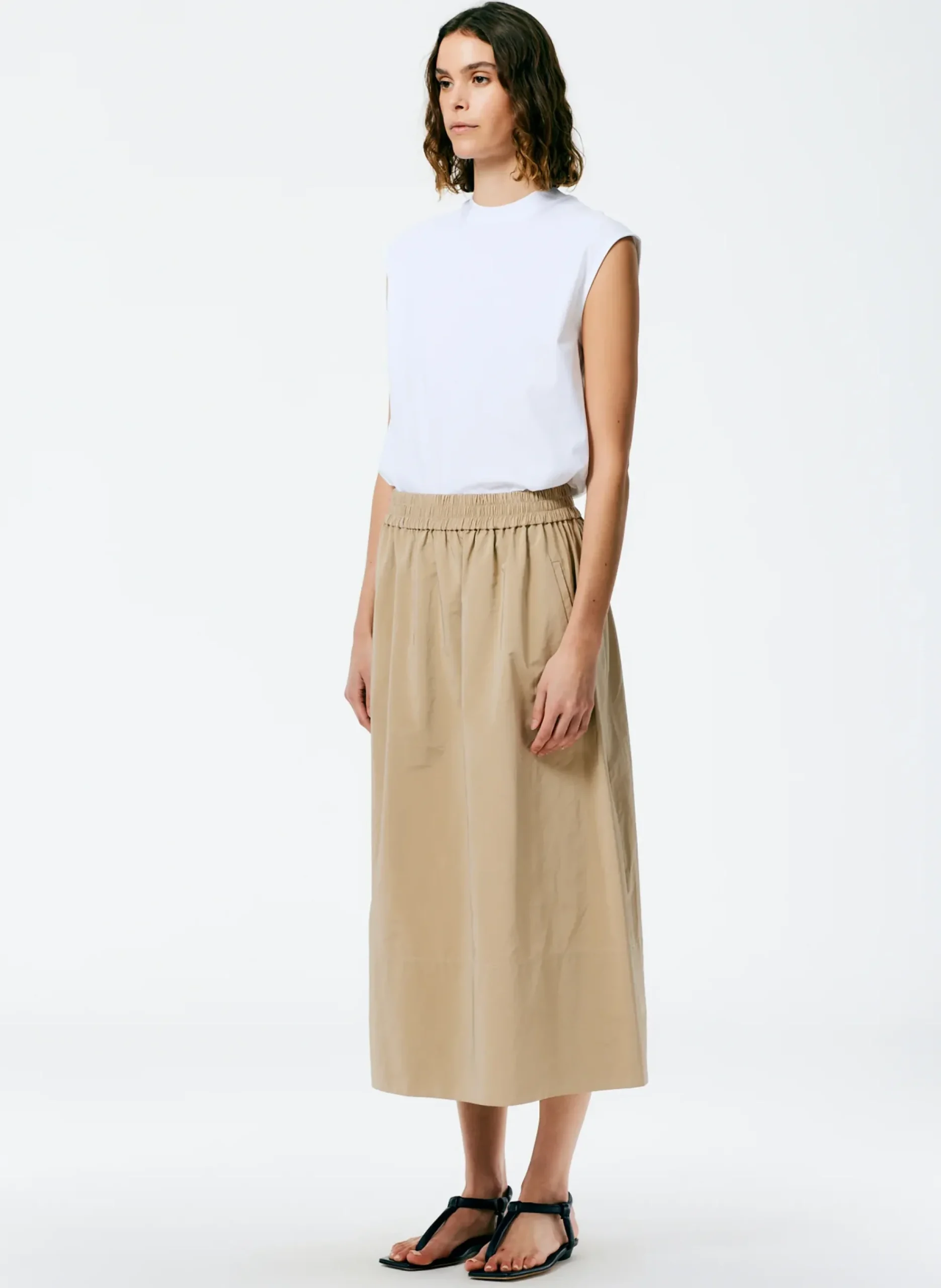 Nylon Pull On Full Skirt-Tibi Best