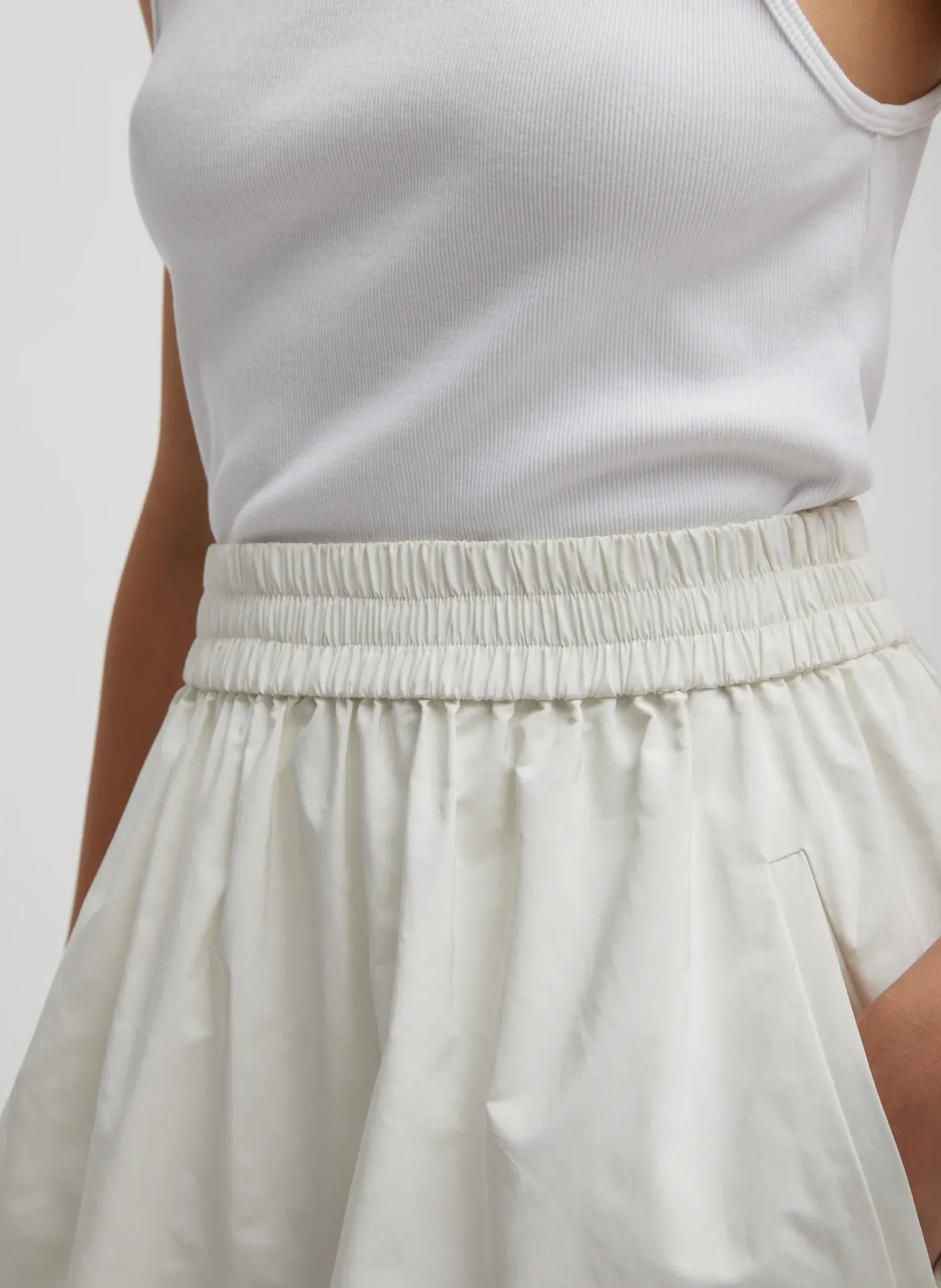 Nylon Pull On Full Skirt-Tibi Outlet
