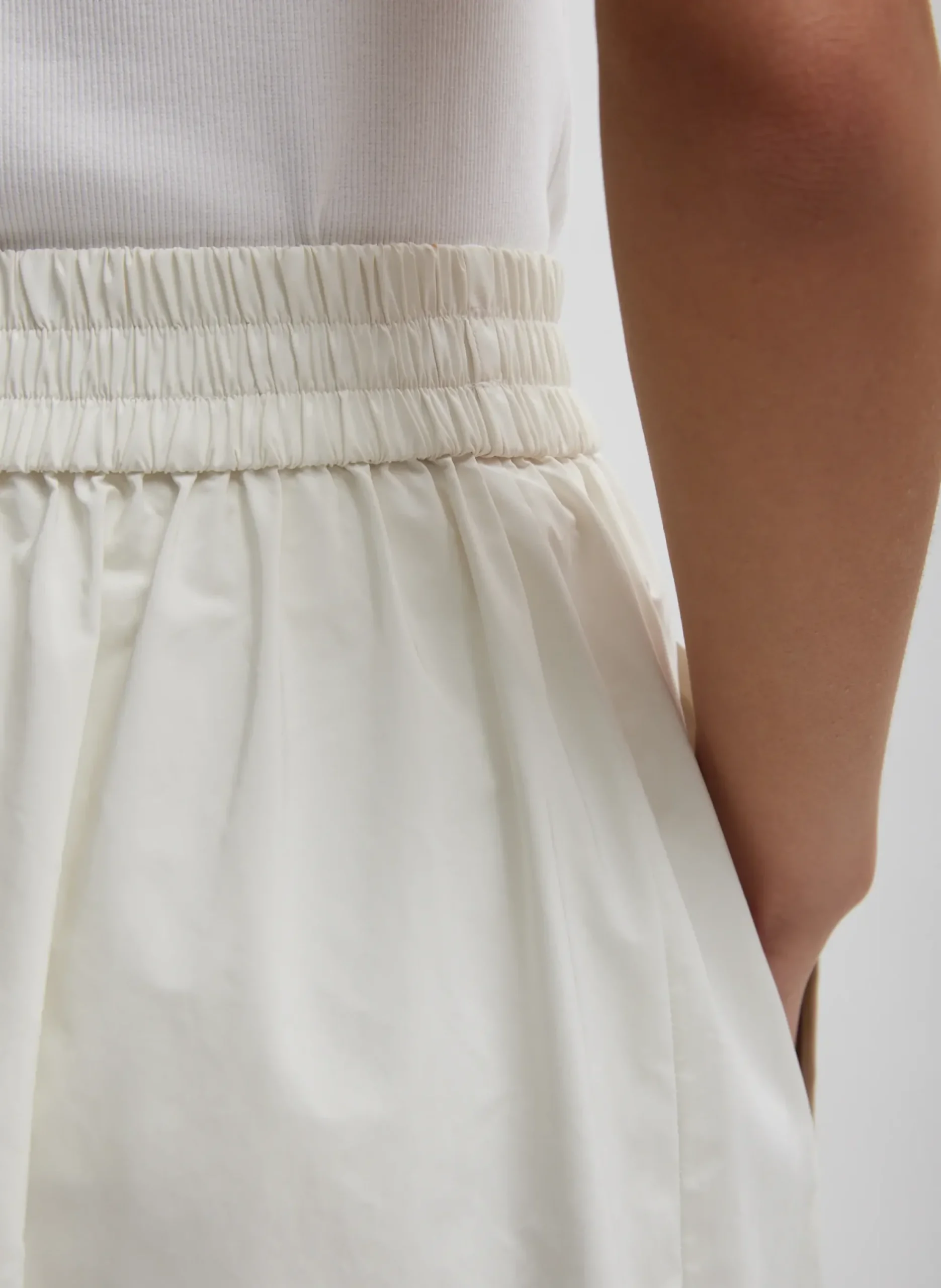 Nylon Pull On Full Skirt-Tibi Outlet
