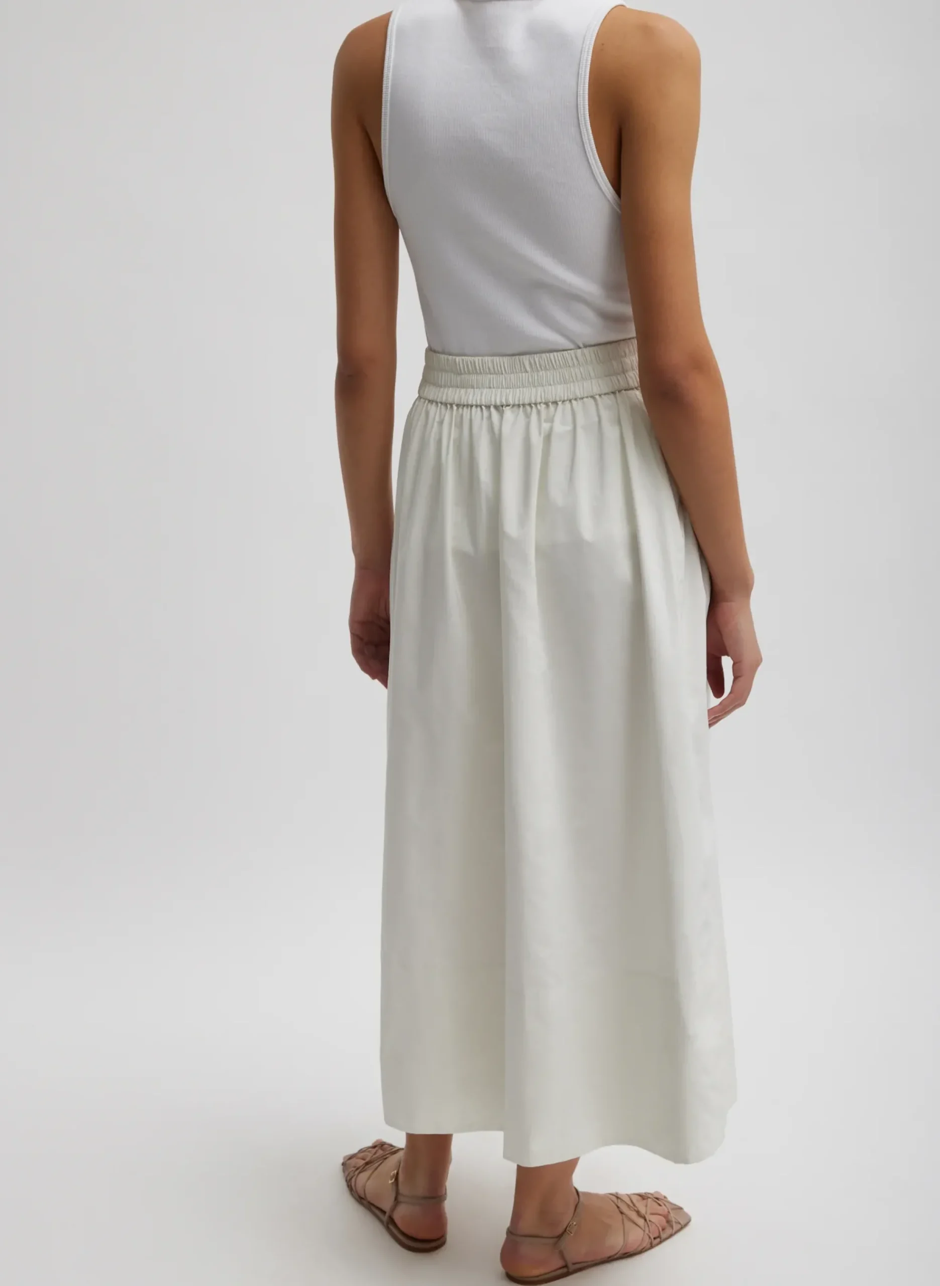 Nylon Pull On Full Skirt-Tibi Outlet