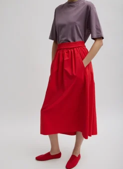 Nylon Pull On Full Skirt-Tibi Fashion