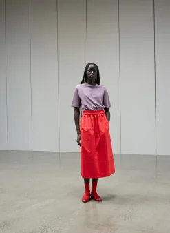 Nylon Pull On Full Skirt-Tibi Fashion