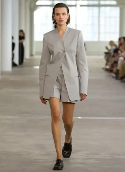 Oliver Cotton Stretch Tricotine Sculpted Blazer-Tibi Sale