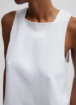 Pebble Sable Square Neck Cross Back Tank-Tibi Clearance