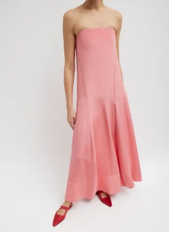 4-Ply Silk Strapless Sculpted Dress-Tibi New
