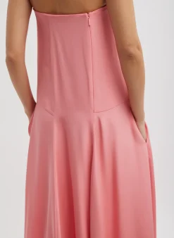 4-Ply Silk Strapless Sculpted Dress-Tibi New