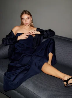 4-Ply Silk Strapless Sculpted Dress-Tibi Sale