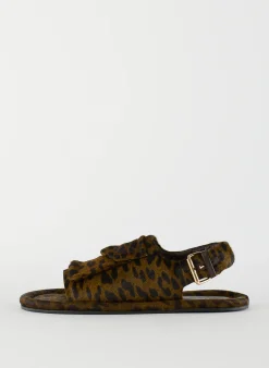 Pony Hair Calf Print Slingback Beryen Sandal-Tibi New
