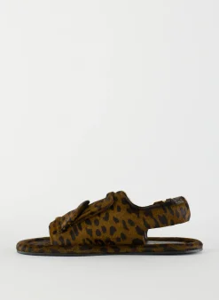 Pony Hair Calf Print Slingback Beryen Sandal-Tibi New