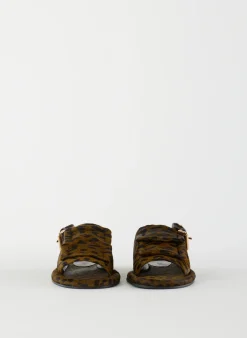 Pony Hair Calf Print Slingback Beryen Sandal-Tibi New