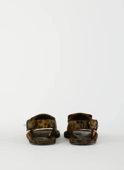 Pony Hair Calf Print Slingback Beryen Sandal-Tibi New