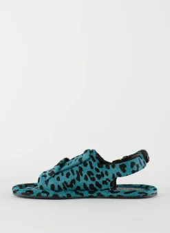 Pony Hair Calf Print Slingback Beryen Sandal-Tibi New