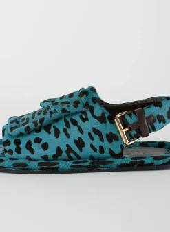 Pony Hair Calf Print Slingback Beryen Sandal-Tibi New