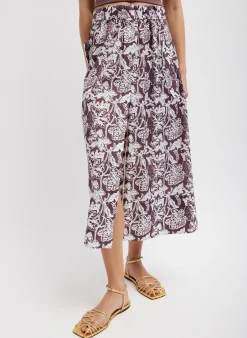 Recycled Nylon Batik Full Skirt-Tibi Hot