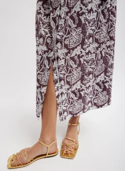 Recycled Nylon Batik Full Skirt-Tibi Hot