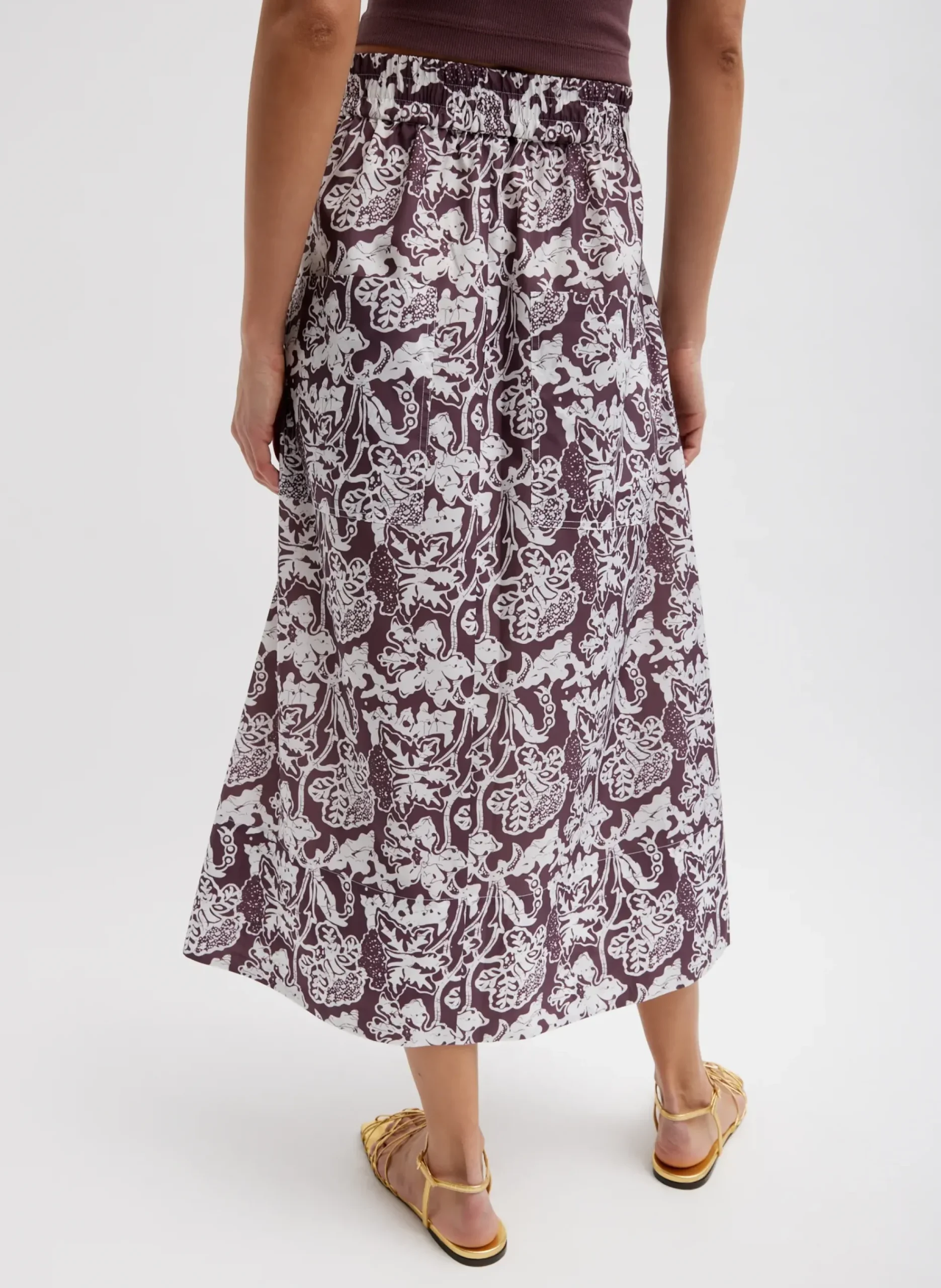 Recycled Nylon Batik Full Skirt-Tibi Hot